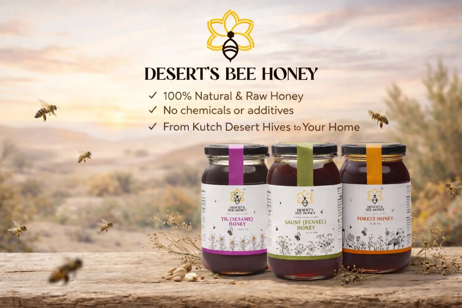 Desert bees honey
