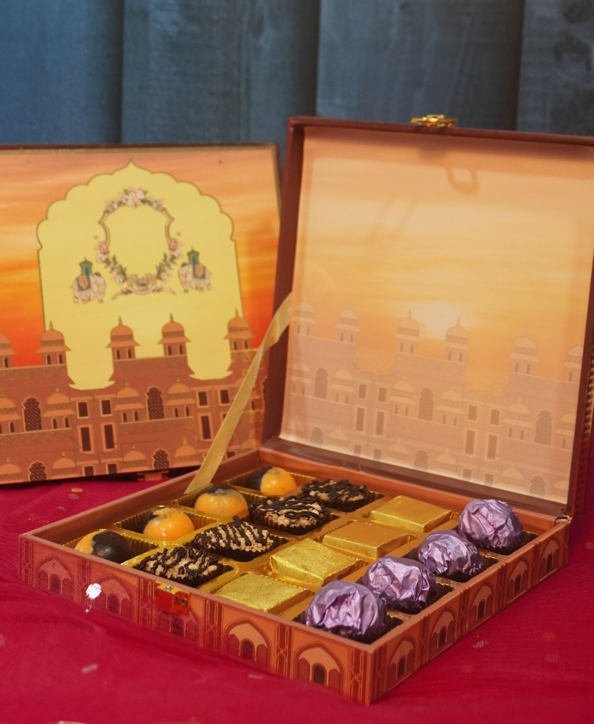 Traditional box of assorted chocolate
