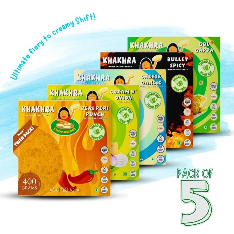 Global Flavour Khakhra Combo – All 5 Favourites