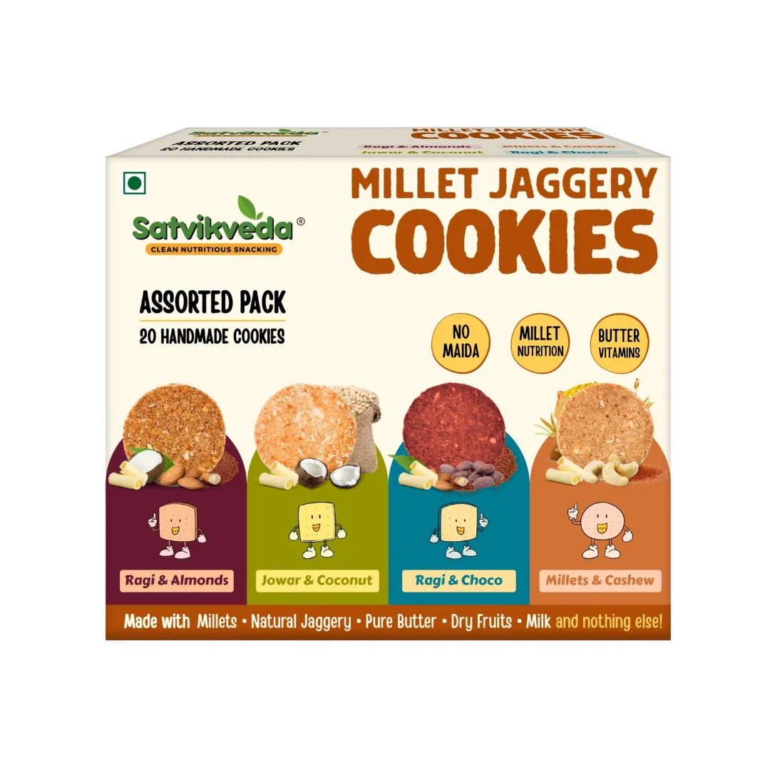 Assorted Millet Jaggery Cookies | 180 gms