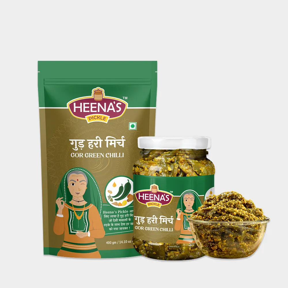 Gor Green Chilli Pickle (Sweet)