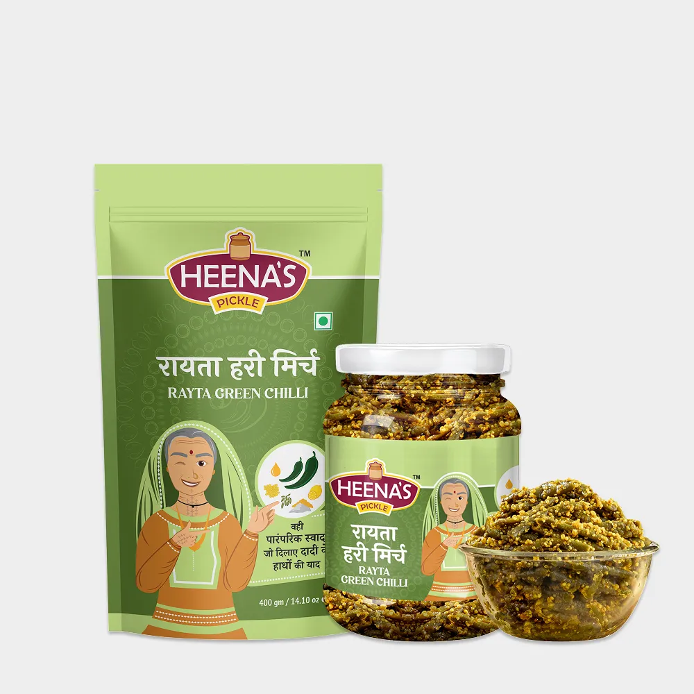 Rayta Green Chilli Pickle (Spicy)