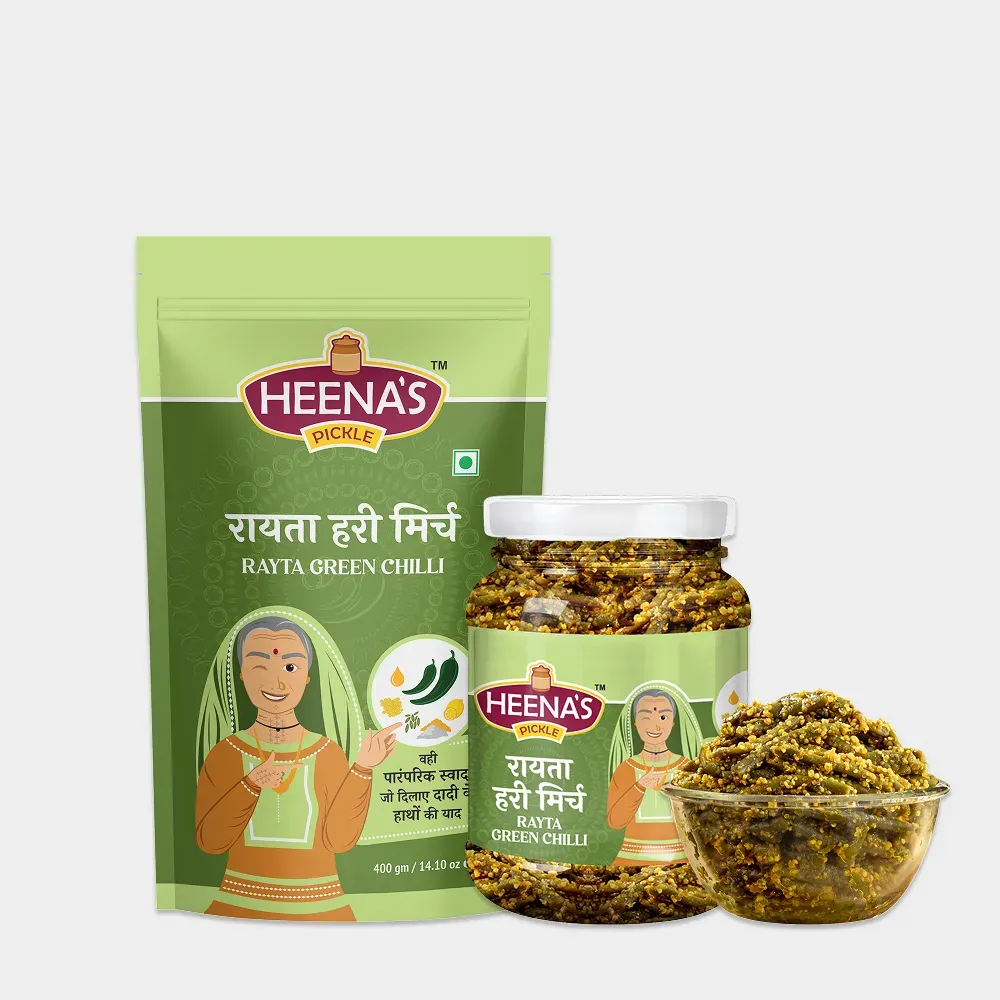 Rayta Green Chilli Pickle (Spicy)