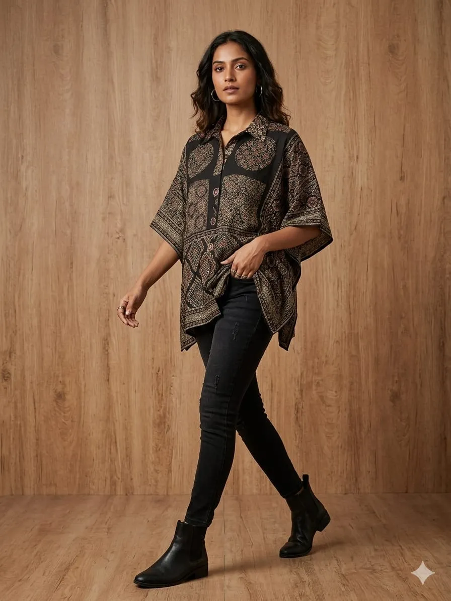 Ajrakh Kaftan Shirt