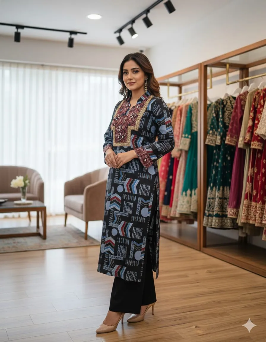 Summerwear ajrakh kurtis