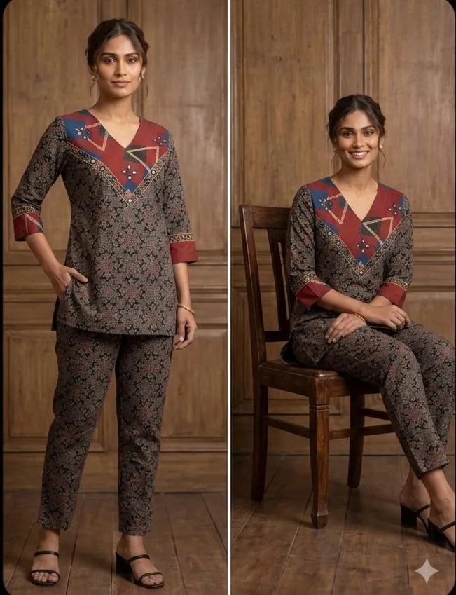 Ajrakh summer co-ord set