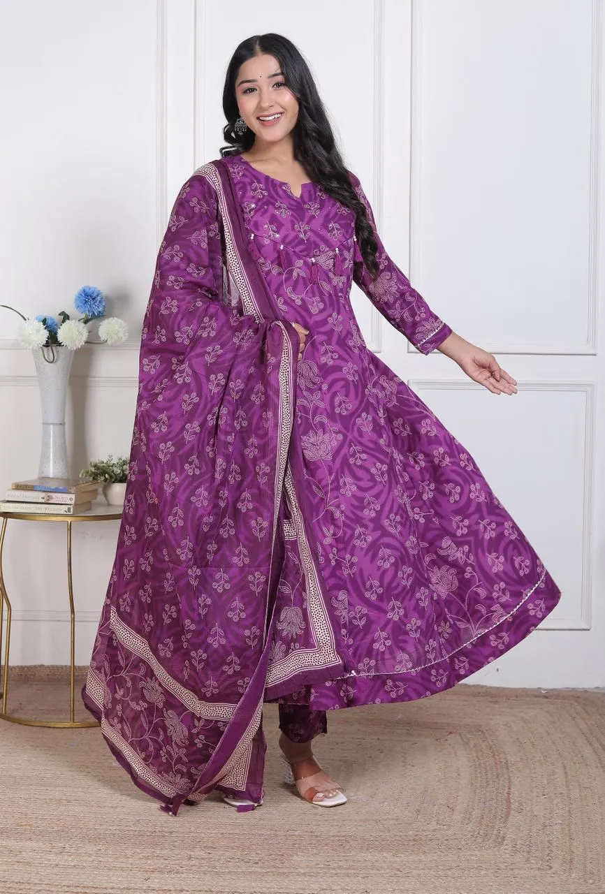 anarkali cotton suit