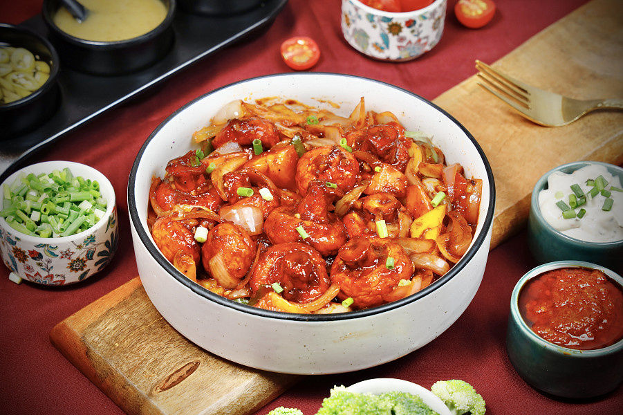 Chilli Mushroom Dry
