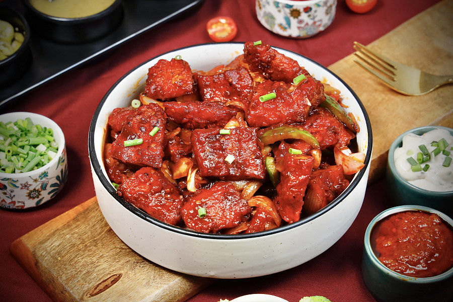 Chilliy Soya Chaap Tikka Dry