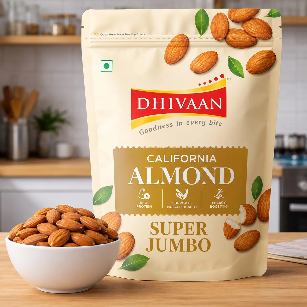 California Alomnd Kernels Super Jumbo by Dhivaan