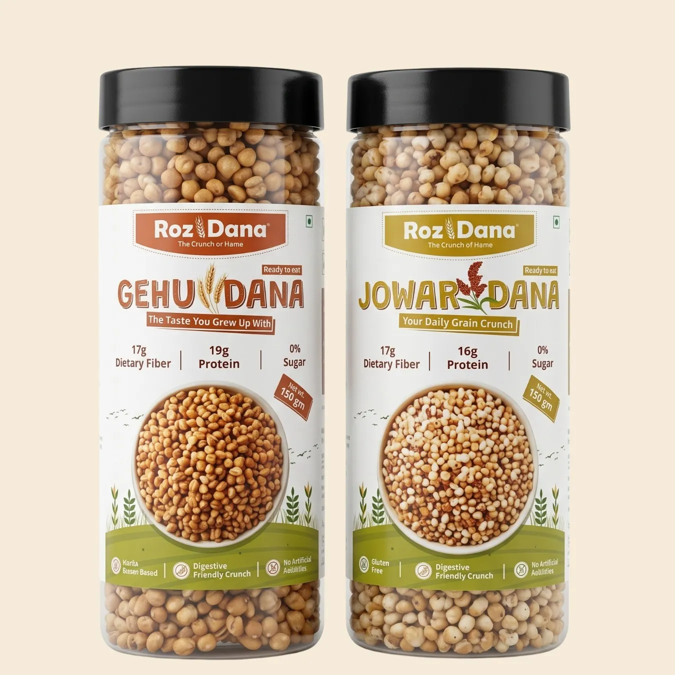 Power Crunch Pack - Gehu + Jowar (150g x 2 Jars)