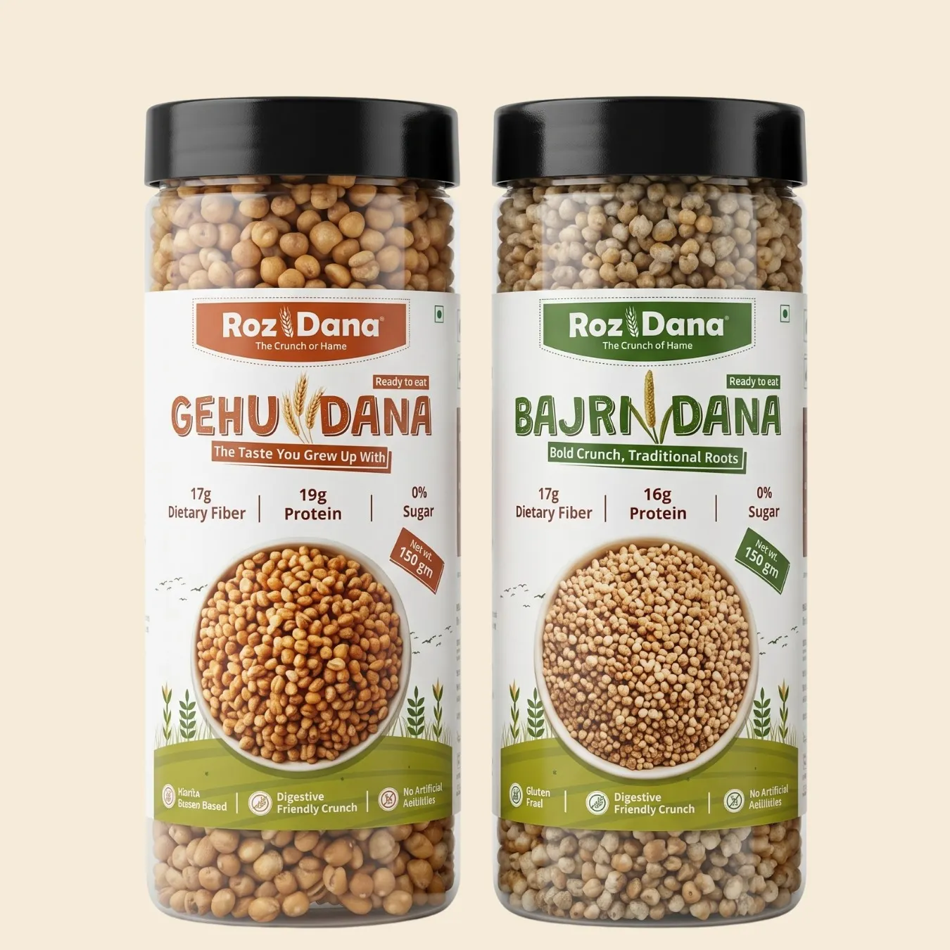 Traditional Crunch Pack - Gehu + Bajri (150g x 2 Jars)