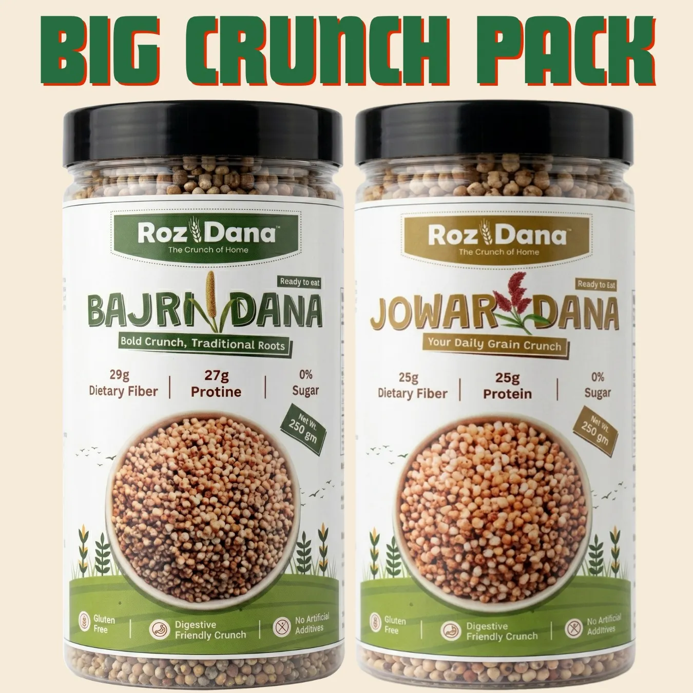 Value Pack Combo | Bajri Dana & Jowar Dana | 250 gms of each