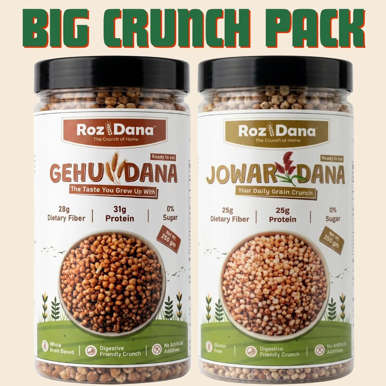 Value Pack Combo | Gehu Dana & Jowar Dana | 250 gms of each