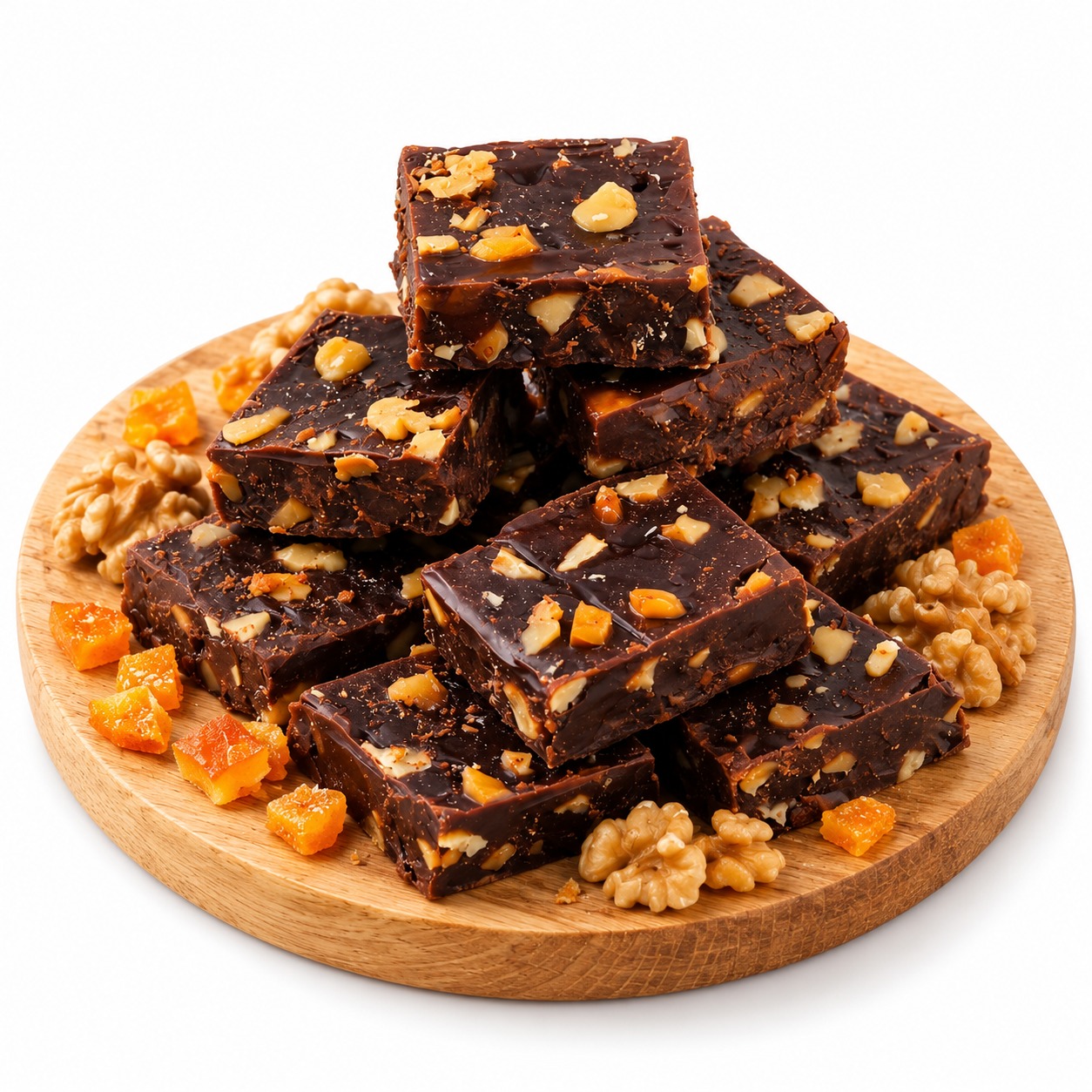 Orange Walnut Bites | Dark Chocolate with Dried Orange & Walnut