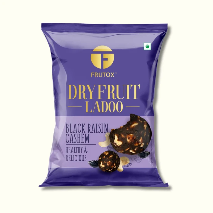 Black Raisin Cashew Laddoo | Date Sweetened | No Refined Sugar | Each pack 40 gms 