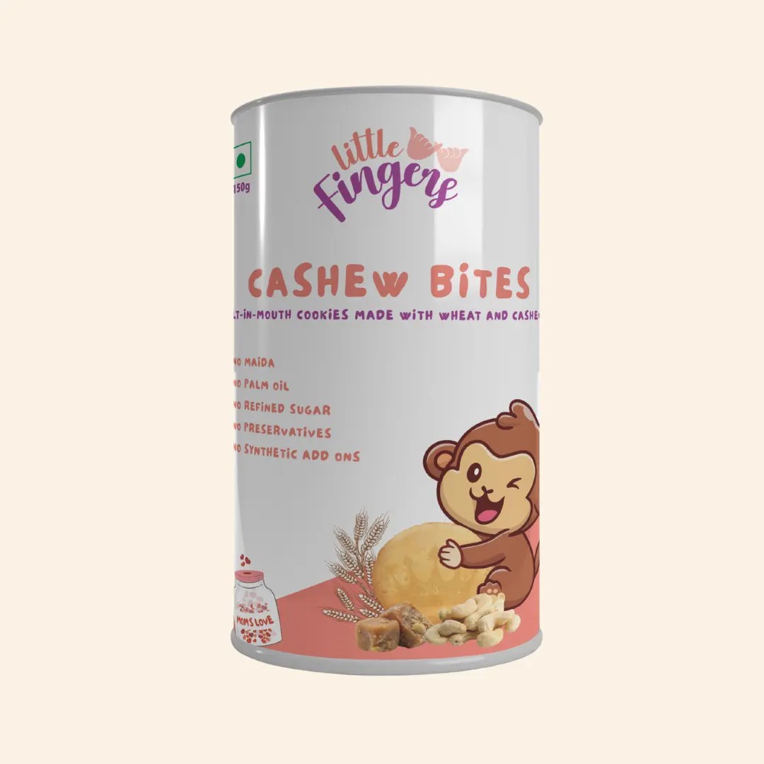 Cashew Bites Cookies | Multigrain Jaggery Cookies with Cashew & Nutmeg | 150 gms
